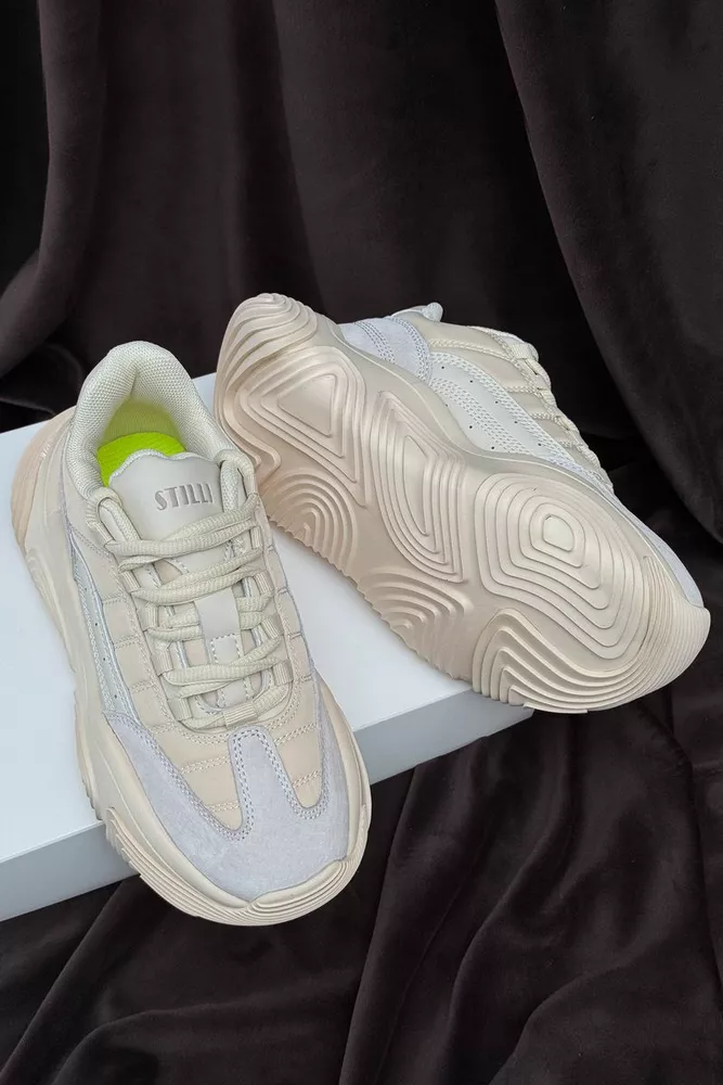 Купити Кросівки жіночі, колір бежевий, 248RCX1250 - Фото №3