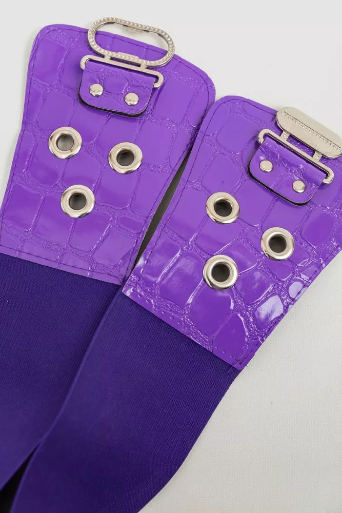 Купити Ремінь-пояс жіночий широкий резинка  -уцінка, колір фіолетовий, 196R55TOW1-U - Фото №3