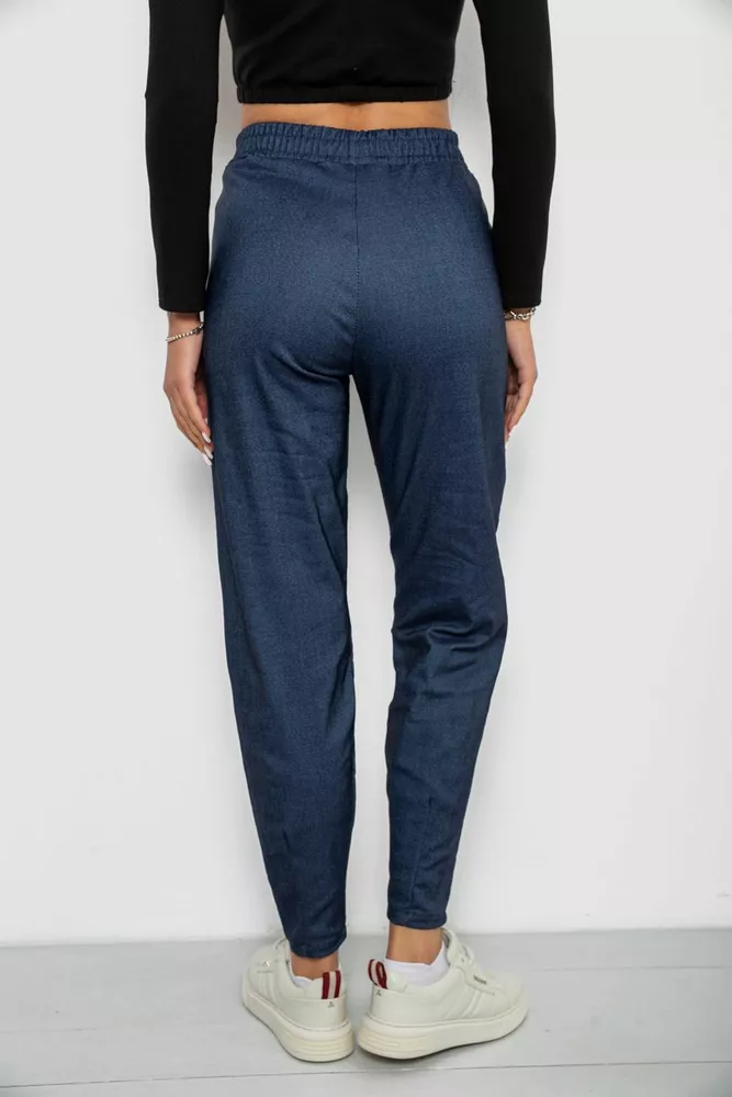 Купить Штаны женские на тонком флисе, цвет джинс, 257R727 - Фото №4