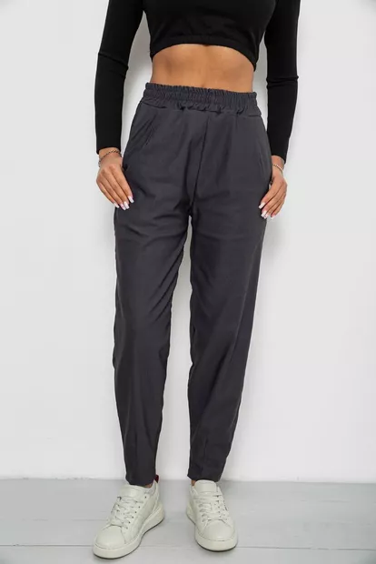 Штаны женские на тонком флисе, цвет серый, 257R727