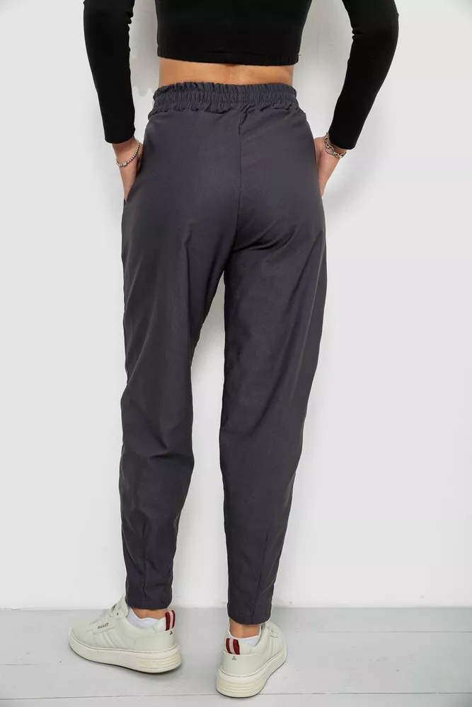 Купить Штаны женские на тонком флисе, цвет серый, 257R727 - Фото №4