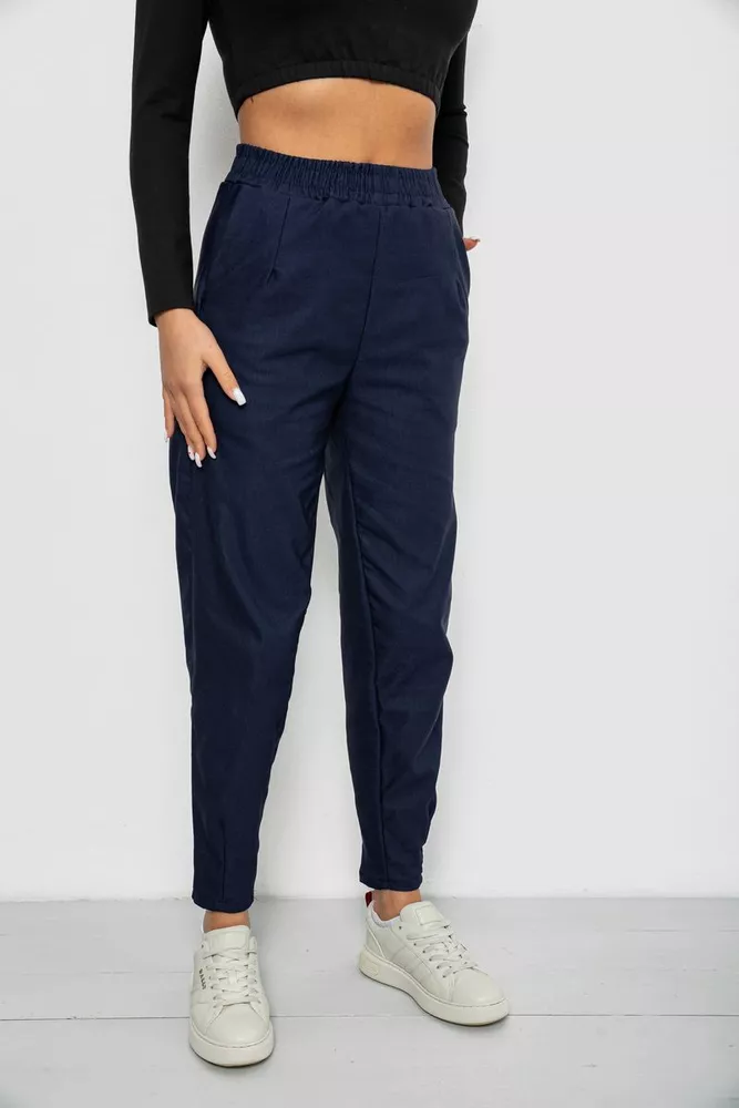 Купити Штани жіночі на тонкому флісі, колір синій, 257R727 оптом - Фото №3