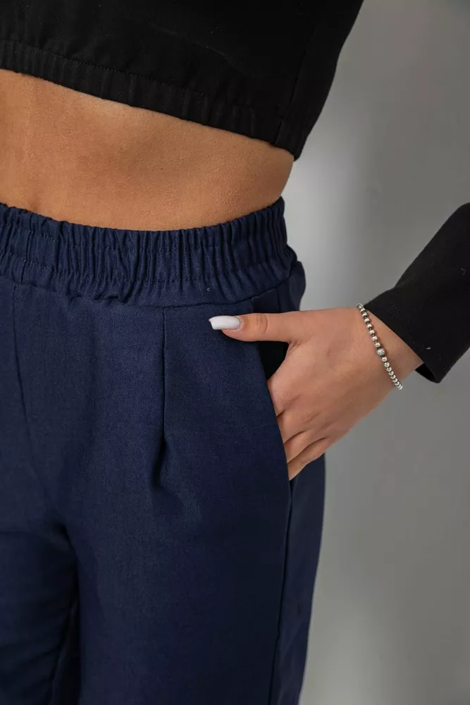 Купити Штани жіночі на тонкому флісі, колір синій, 257R727 оптом - Фото №5