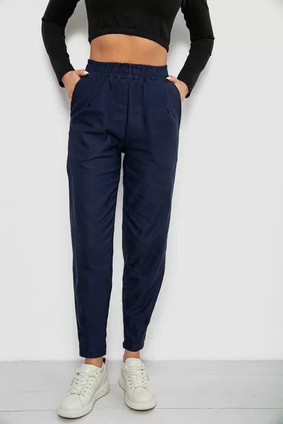 Штаны женские на тонком флисе, цвет синий, 257R727