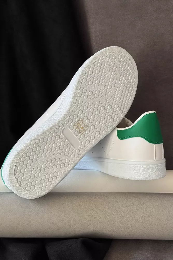 Купить Кеды мужские, цвет бело-зеленый, 248RR219 оптом - Фото №5