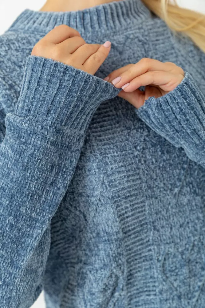 Купити Светр жіночий, колір джинс, 221R20PCS03 - Фото №6