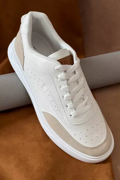 Кеды мужские, цвет бело-бежевый, 248RR127-8R