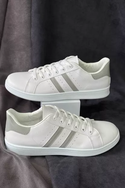 Кеди чоловічі, колір біло-сірий, 248RR219