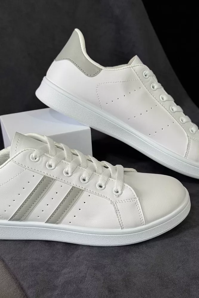 Купить Кеды мужские, цвет бело-серый, 248RR219 - Фото №2