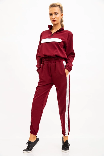 Спорт костюм женский, цвет бордо, 103R018