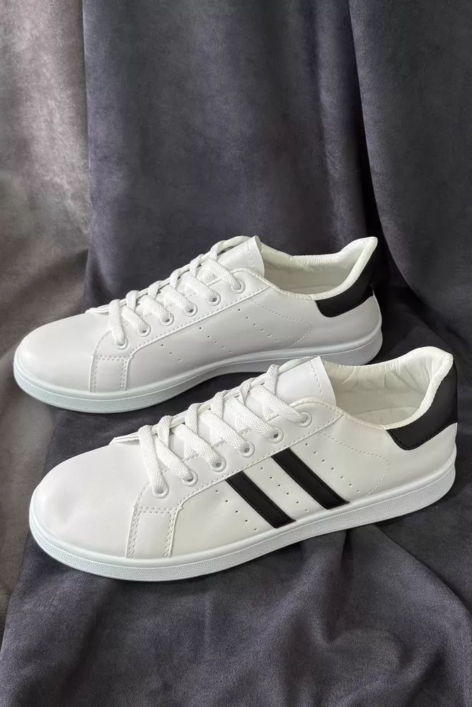 Купити Кеди чоловічі, колір біло-чорний, 248RR219 - Фото №2