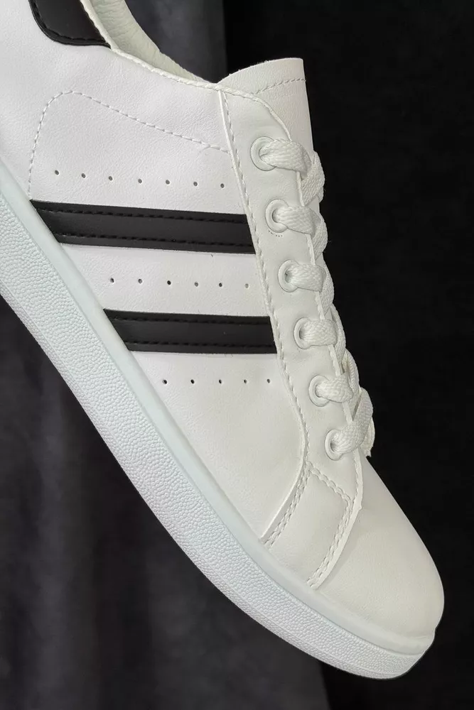 Купити Кеди чоловічі, колір біло-чорний, 248RR219 - Фото №3