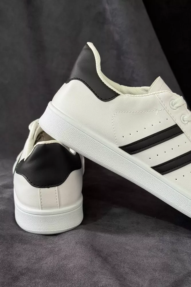 Купити Кеди чоловічі, колір біло-чорний, 248RR219 - Фото №4