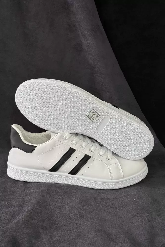 Купити Кеди чоловічі, колір біло-чорний, 248RR219 - Фото №5