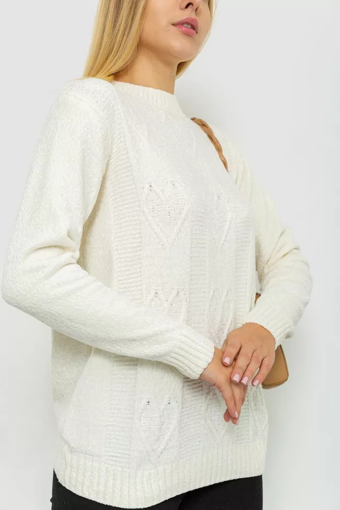 Купити Светр жіночий, колір молочний, 221R20PCS03 - Фото №3