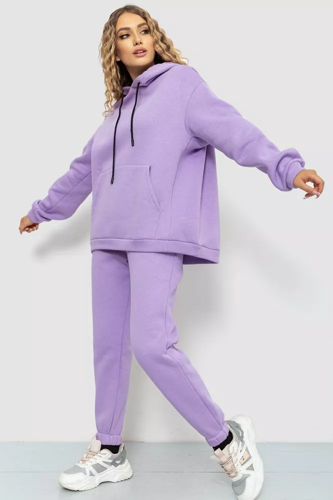 Купить Спортивный костюмженский на флисе, цвет сиреневый, 115R0498 - Фото №3
