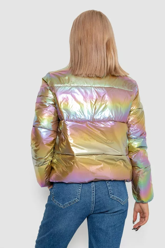 Купить Куртка женская демисезонная плащевка  уценка, цвет бежево-сиреневый, 243R2022-U-2 - Фото №4