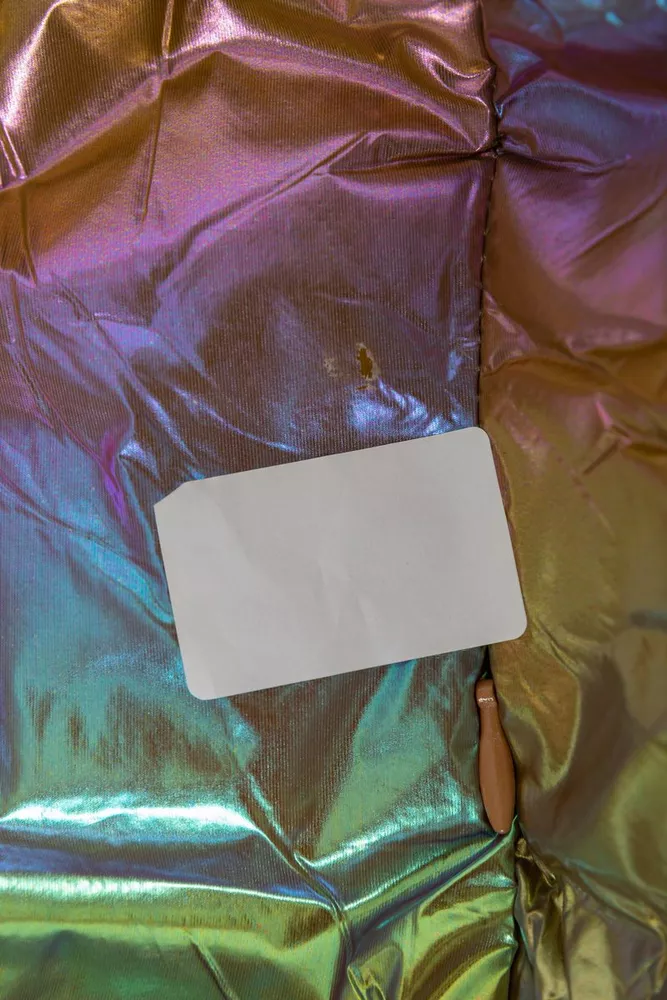 Купить Куртка женская демисезонная плащевка  уценка, цвет бежево-сиреневый, 243R2022-U-2 - Фото №6