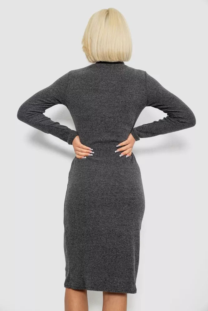 Купить Платье повседневное утепленное, цвет грифельный, 257R115 - Фото №4