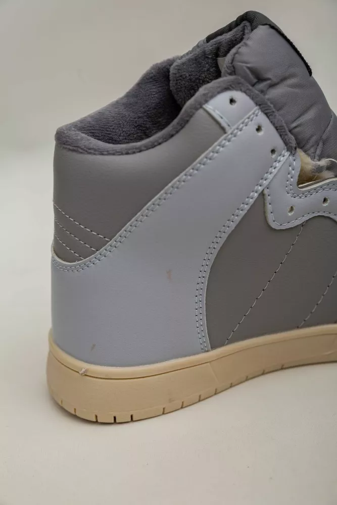 Купить Кроссовки женские зимние на меху  -уценка, цвет серо-голубой, 248RH1060-U-6 - Фото №8