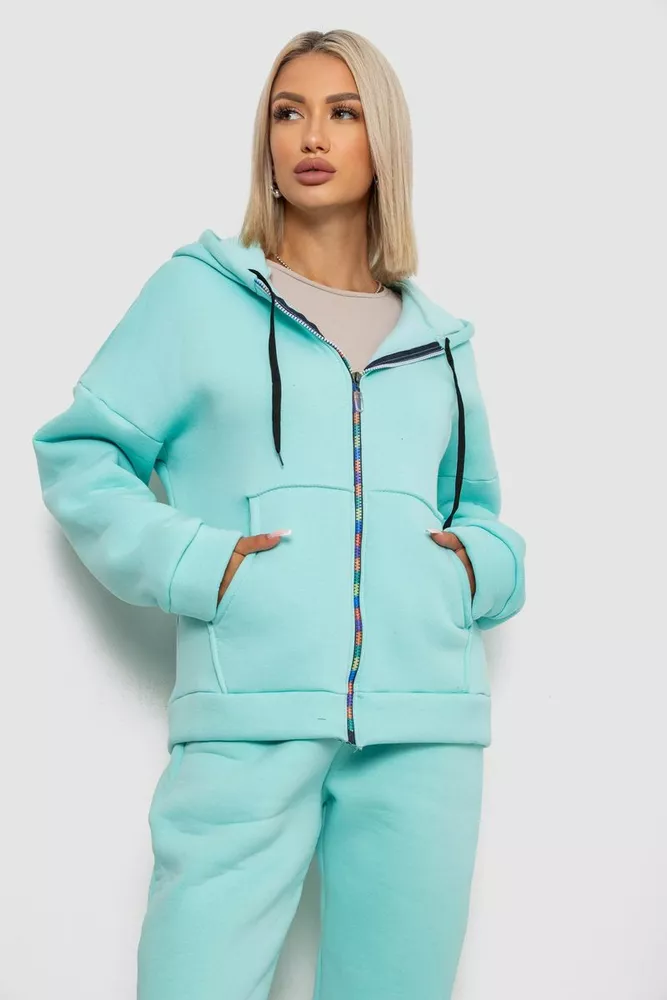 Купить Спортивный костюм женский на флисе  -уценка, цвет мятный, 238R5715-U-7 - Фото №2