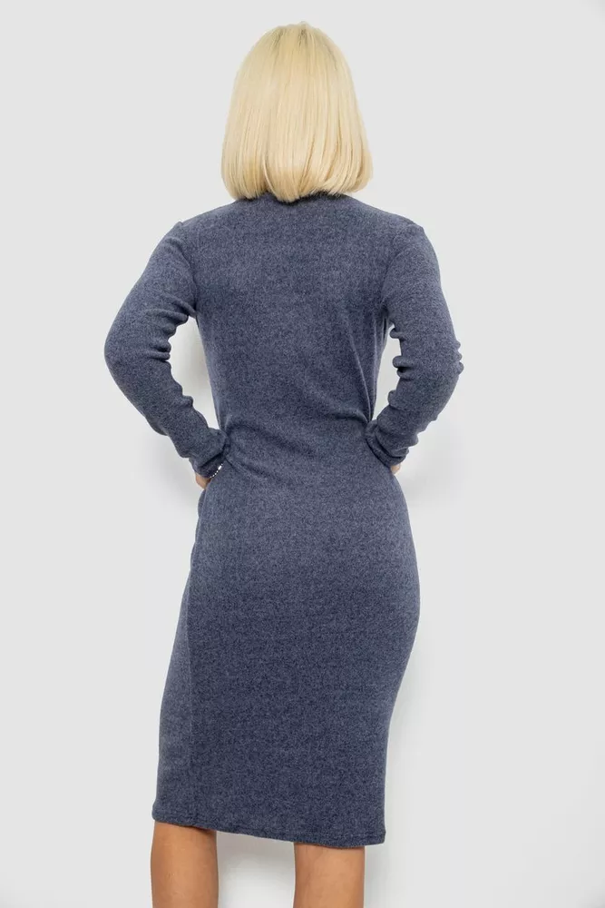 Купить Платье повседневное утепленное, цвет джинс, 257R115 - Фото №4