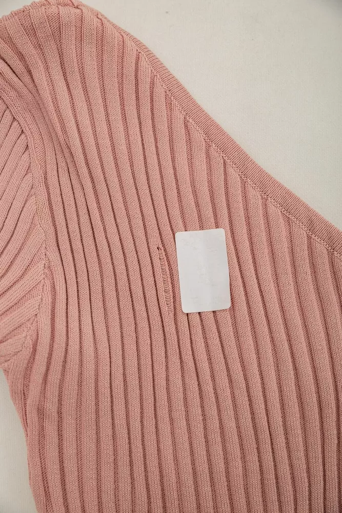 Купити Сукня в'язана  -уцінка, колір пудровий, 204R174-U-5 - Фото №6