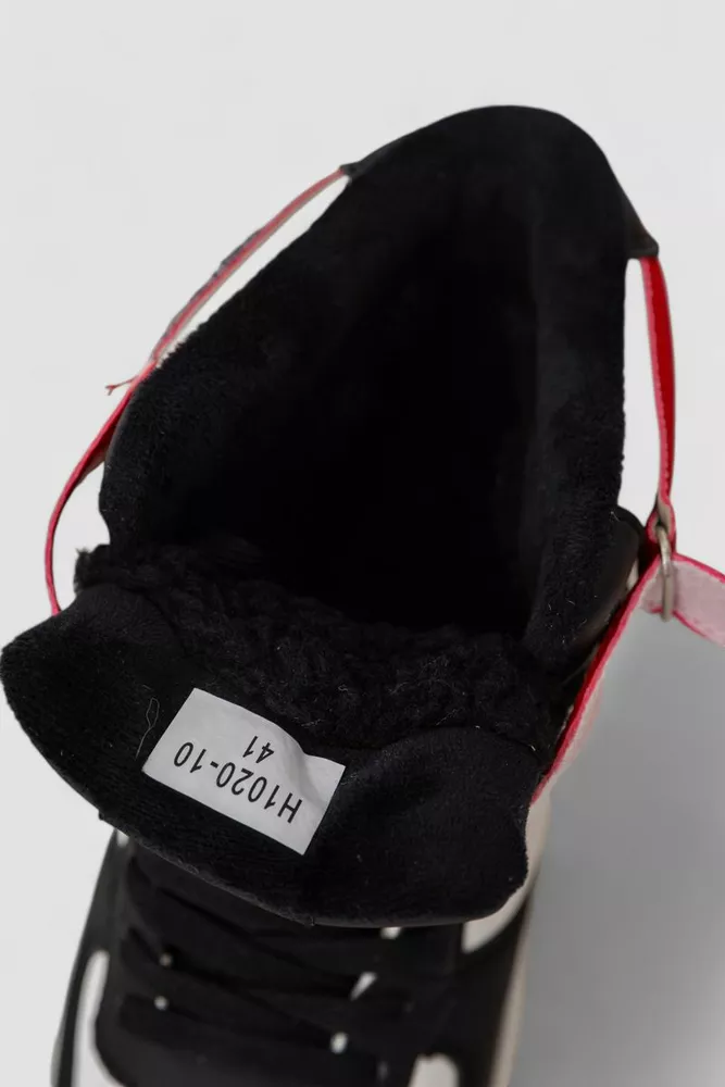 Купити Кросівки чоловічі зимові на хутрі  -уцінка, колір біло-червоний, 248RH1020-U-13 - Фото №6