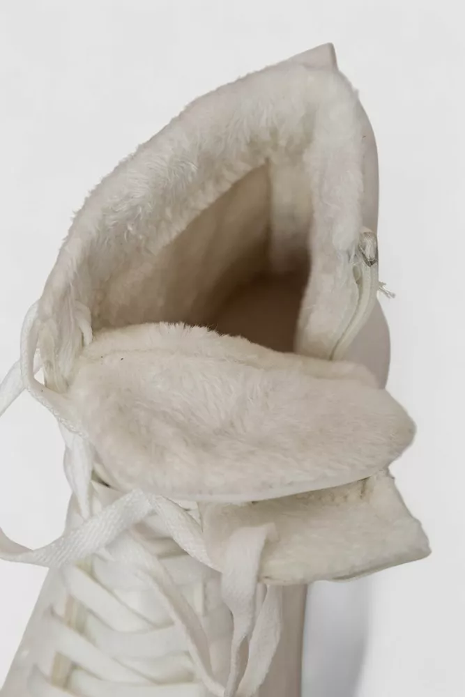 Купити Кеди жіночі на хутрі, колір білий, 248RK05 - Фото №6