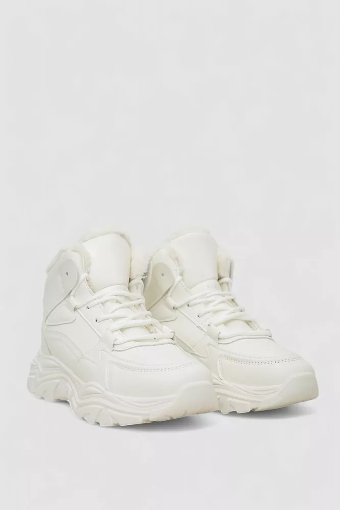 Купити Кросівки жіночі зимові на хутрі  -уцінка, колір білий, 248RDM06-U-1 - Фото №3