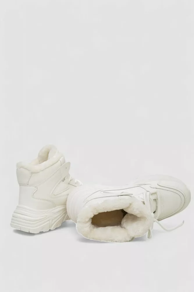 Купити Кросівки жіночі зимові на хутрі  -уцінка, колір білий, 248RDM06-U-1 - Фото №5