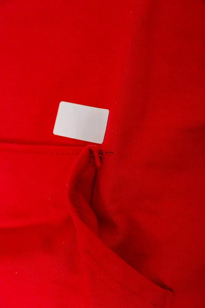 Купить Худи женский на тонком флисе  -уценка, цвет красный, 238R57162-10-U-1 - Фото №7