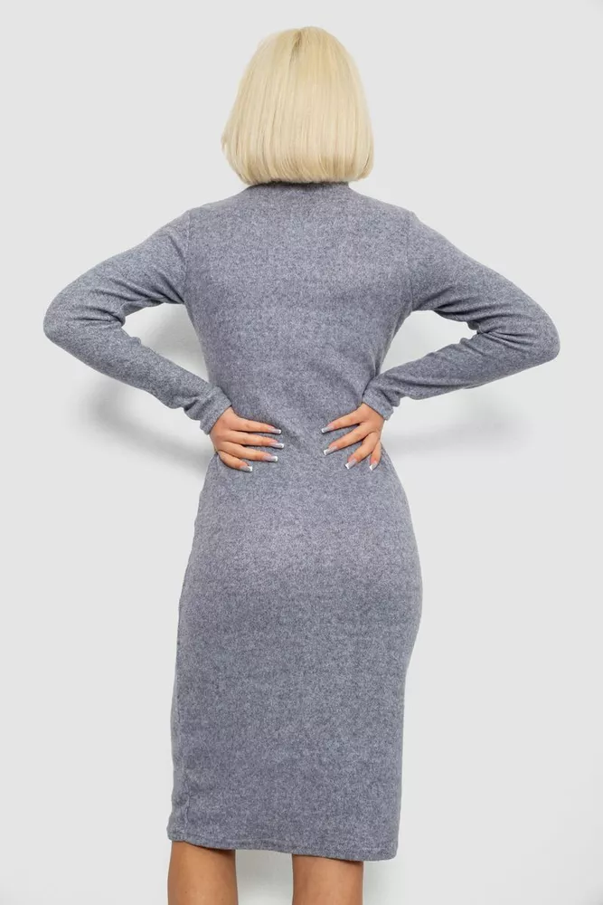 Купить Платье повседневное утепленное, цвет серый, 257R115 - Фото №4