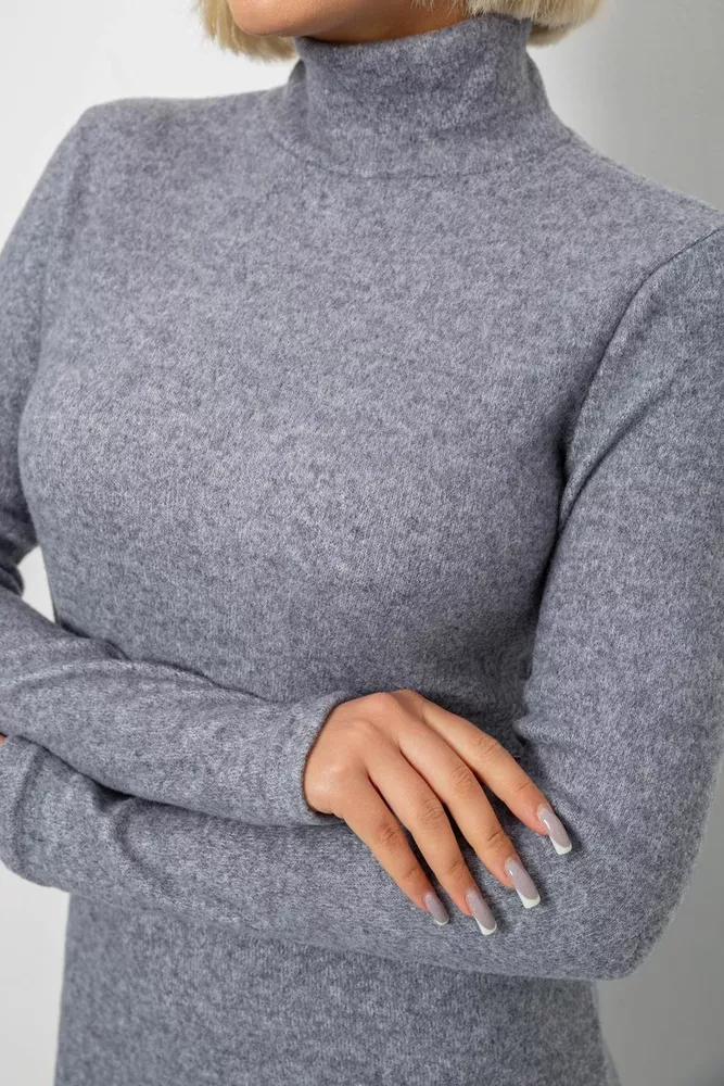 Купить Платье повседневное утепленное, цвет серый, 257R115 - Фото №5