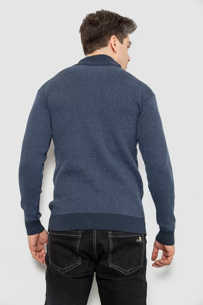 Купить Кофта мужская на молнии, цвет синий, 161R1013 - Фото №4