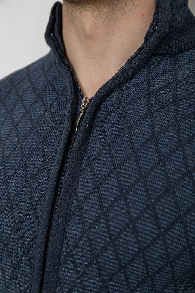 Купить Кофта мужская на молнии, цвет синий, 161R1013 - Фото №5