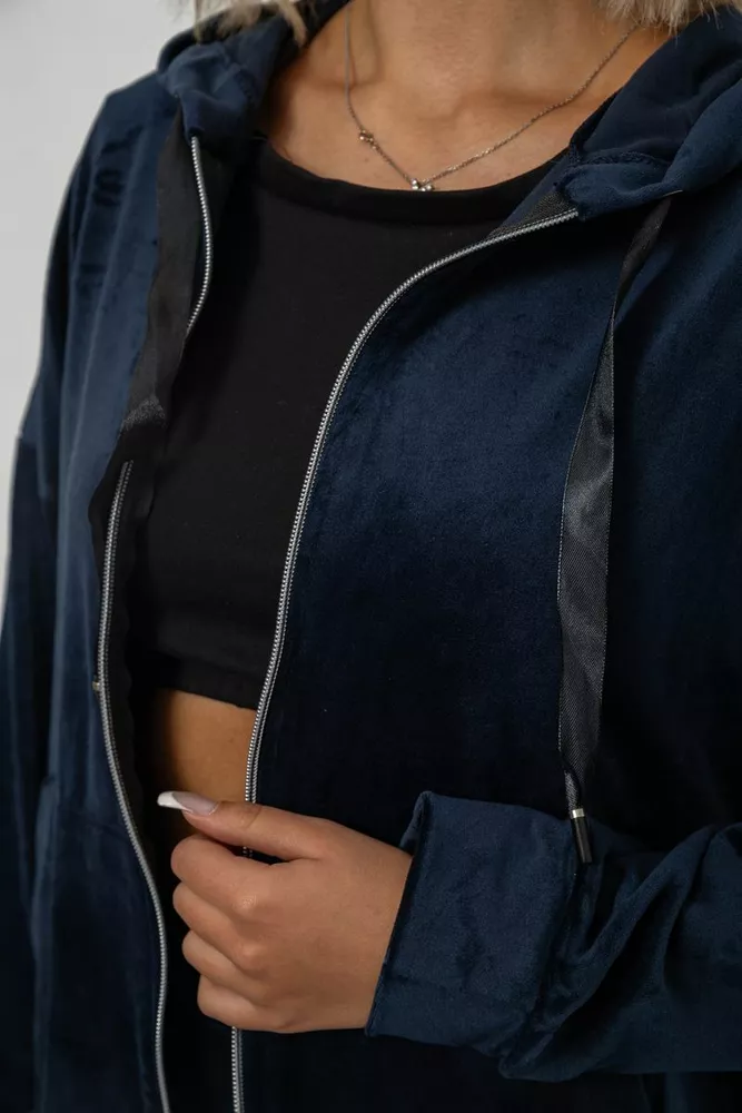 Купить Спортивный костюм женский велюровый  -уценка, цвет синий, 257R4119-U-2 - Фото №5