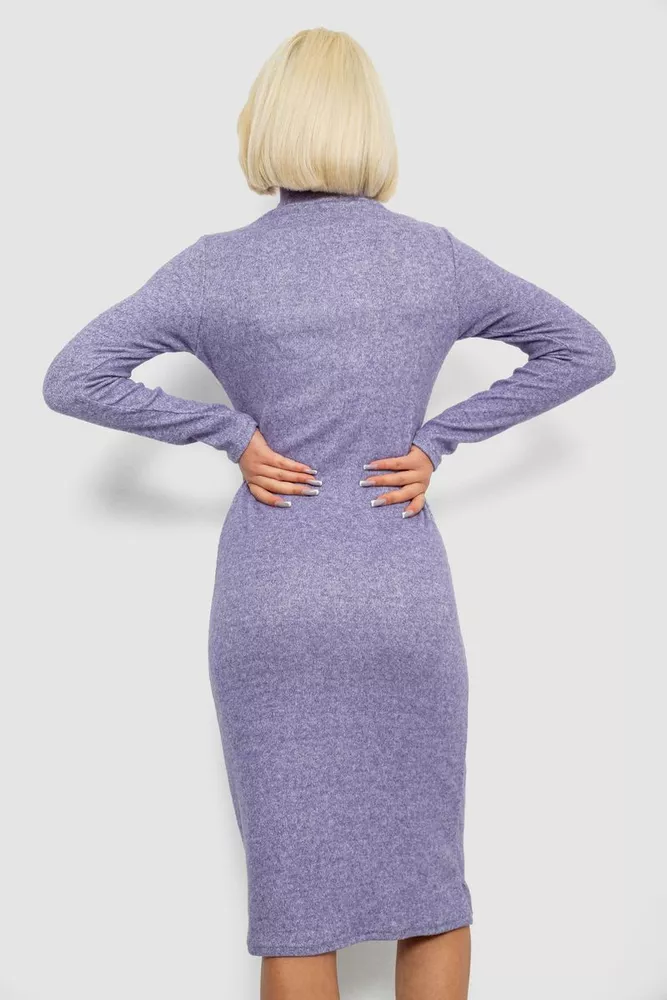 Купить Платье повседневное утепленное, цвет сиреневый, 257R115 - Фото №4