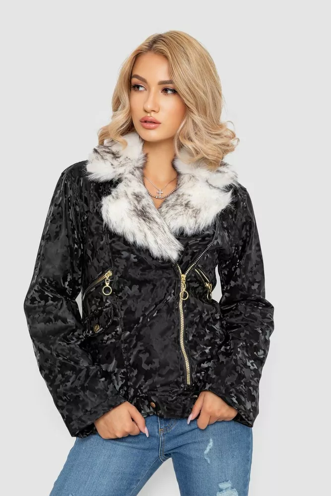 Купить Куртка женская короткая, цвет черный, 247R6770 - Фото №1