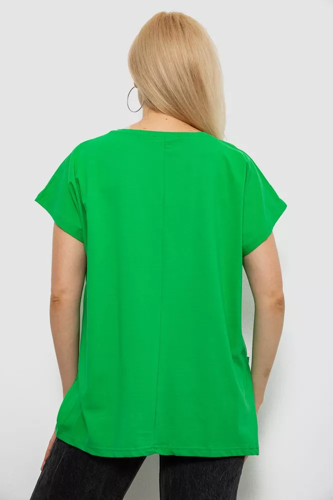 Купить Футболка женская с принтом, цвет зеленый, 244R3017 - Фото №4