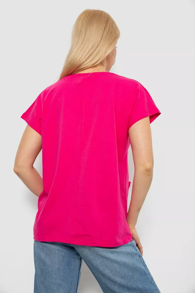 Купить Футболка женская с принтом, цвет розовый, 244R3017 - Фото №4