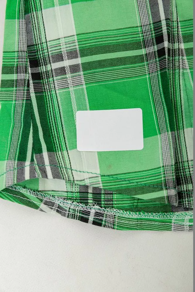 Купити Сорочка жіноча в клітку  -уцінка, колір світло-зелений, 230R061-11-U-33 - Фото №6