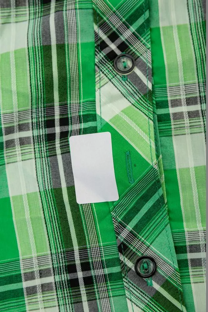 Купить Рубашка женская в клетку  -уценка, цвет светло-зеленый, 230R061-11-U-34 - Фото №6