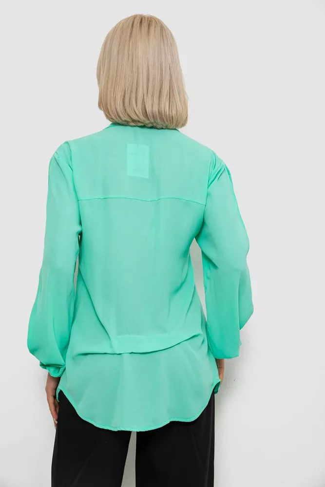 Купить Блуза однотонная  -уценка, цвет мятный, 230R1162-U-11 - Фото №4