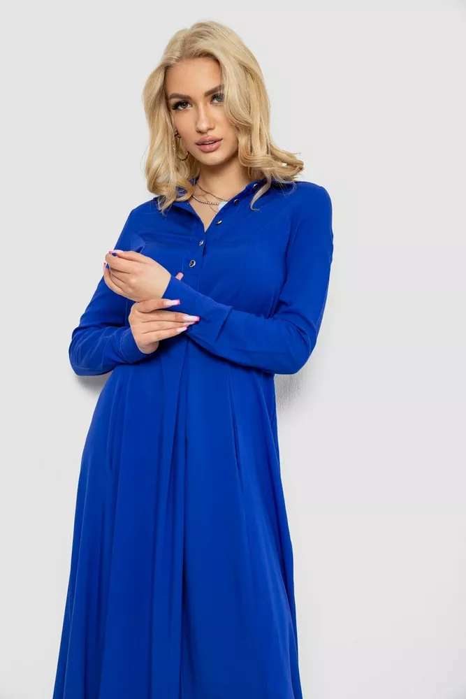 Купить Платье однотонное, цвет электрик, 244R820-10 оптом - Фото №2