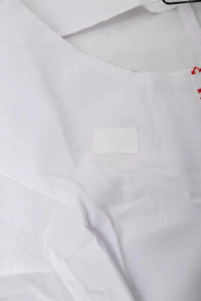 Купить Блуза классическая с вышивкой  -уценка, цвет белый, 230R03-1-U-2 - Фото №7