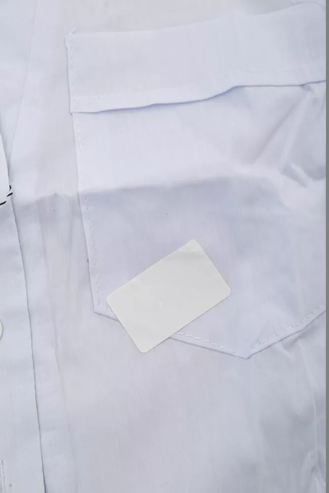 Купить Блуза однотонная  -уценка, цвет белый, 230RR-96-1-U-2 - Фото №6