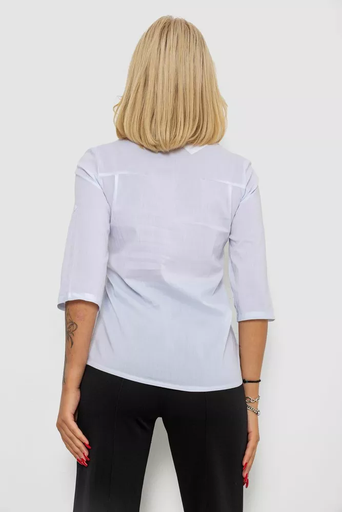 Купить Блуза однотонная  -уценка, цвет белый, 230RP-96-1-U-9 - Фото №4