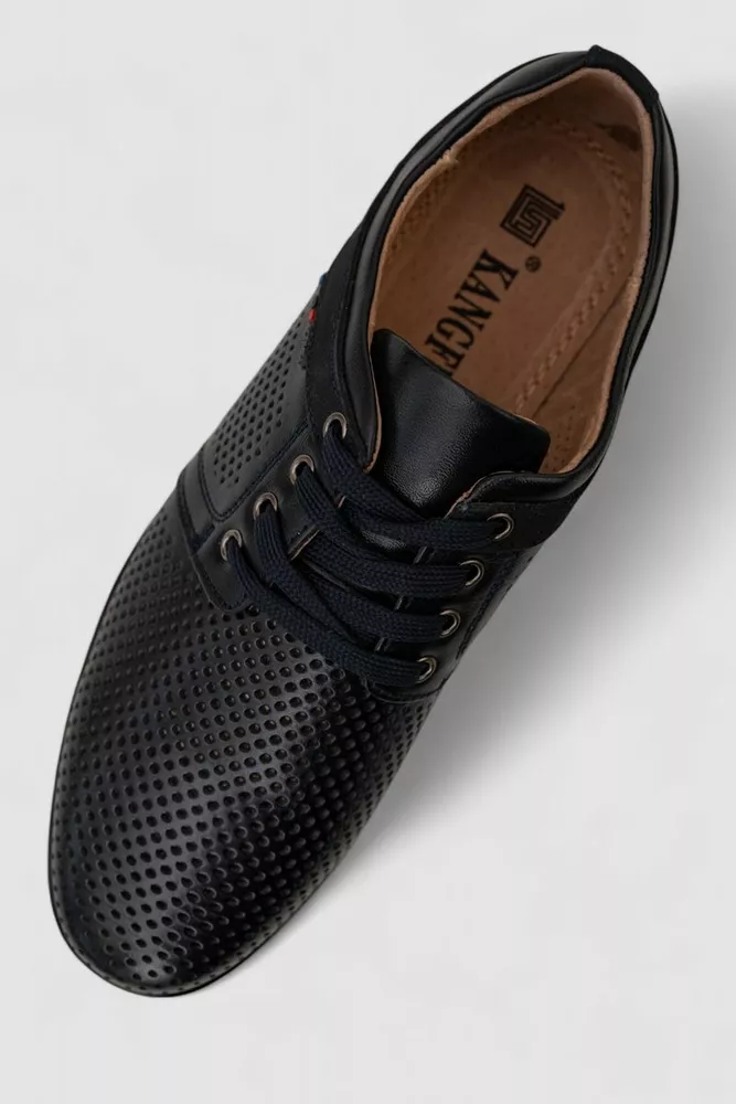 Купити Туфлі чоловічі з перфорацією, колір темно-синій, 243RB1893 - Фото №2