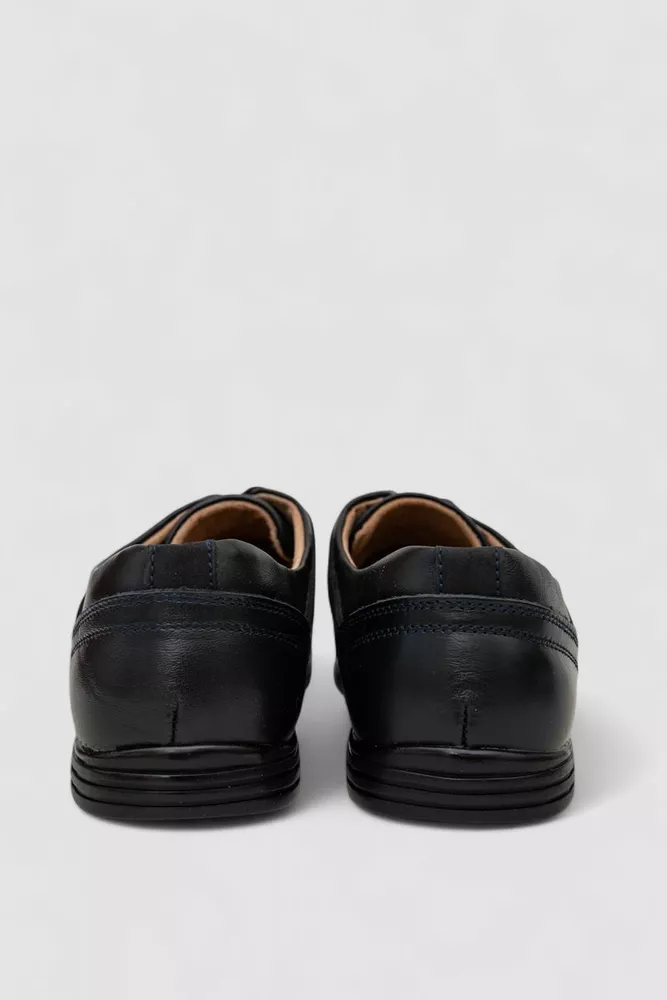 Купити Туфлі чоловічі з перфорацією, колір темно-синій, 243RB1893 - Фото №4